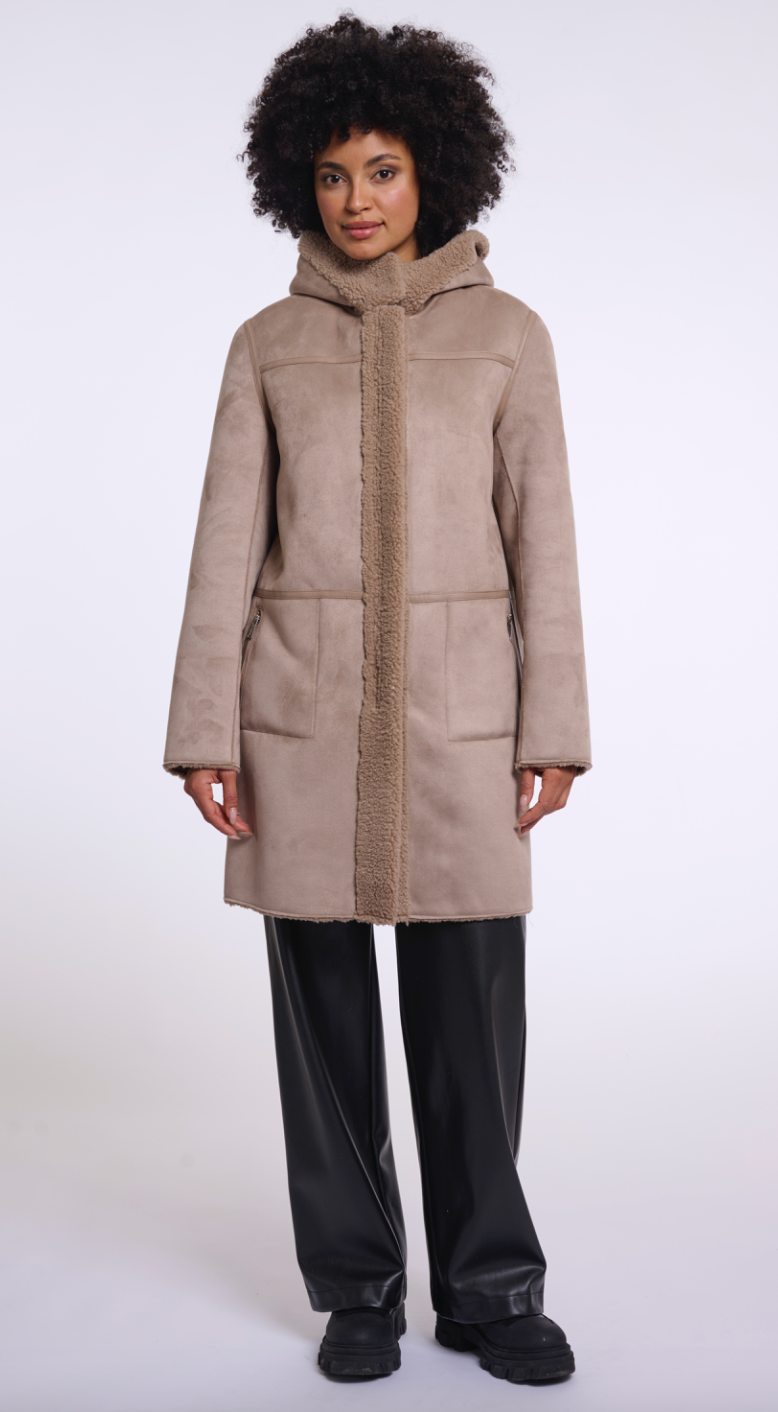 Rino & Pelle | Alina reversible hooded jacket Mocha Latte – Thirty