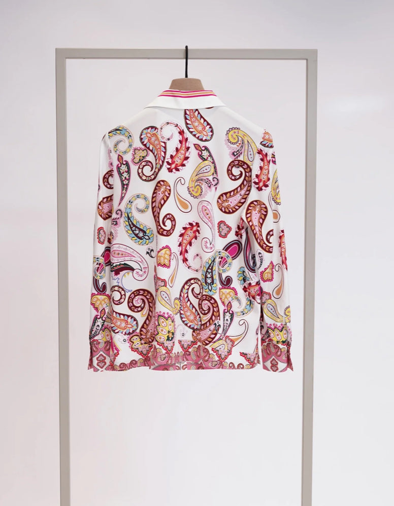 Herzens Angelegenheit | 6070 Silk Blouse Pink Multi