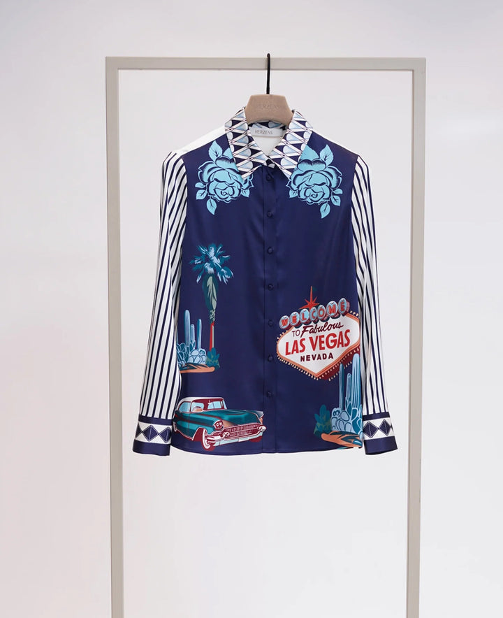 Herzens Angelegenheit | 6160 Silk Blouse Blue
