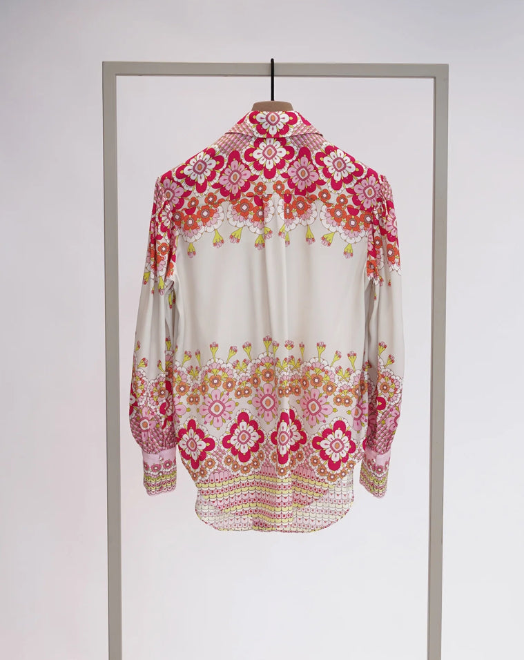 Herzens Angelegenheit | 6079 Silk Blouse Pink Multi