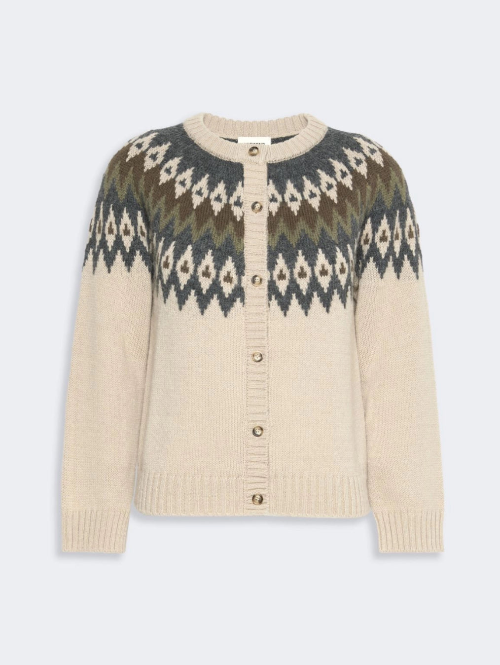 Weekend Max Mara | Targa Wool Cardigan Beige Jacquard