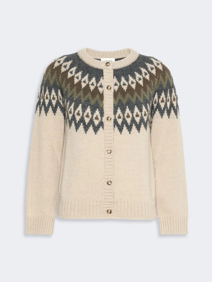 Weekend Max Mara | Targa Wool Cardigan Beige Jacquard