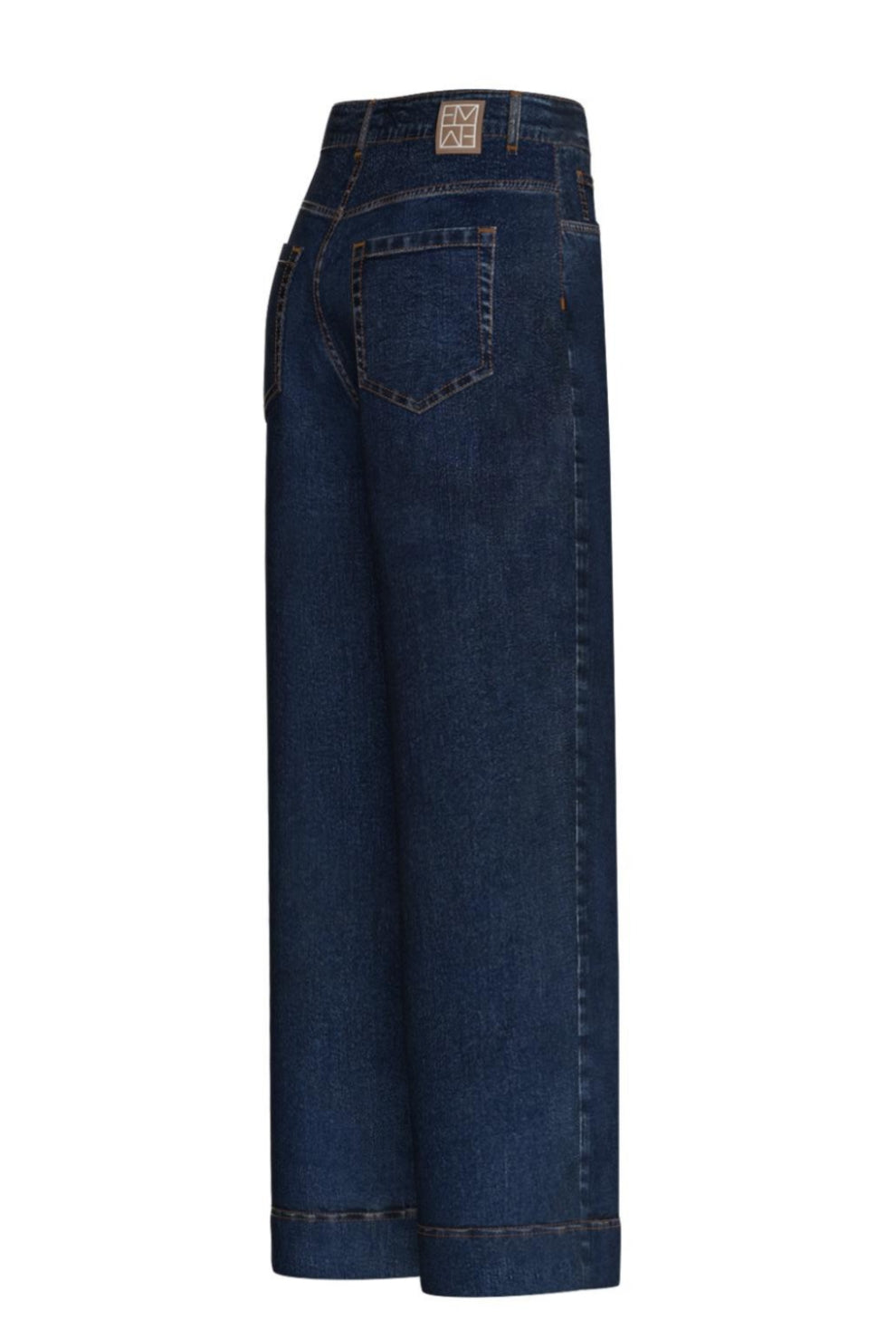 Emme | Wideleg Denim Trousers Electric Blue