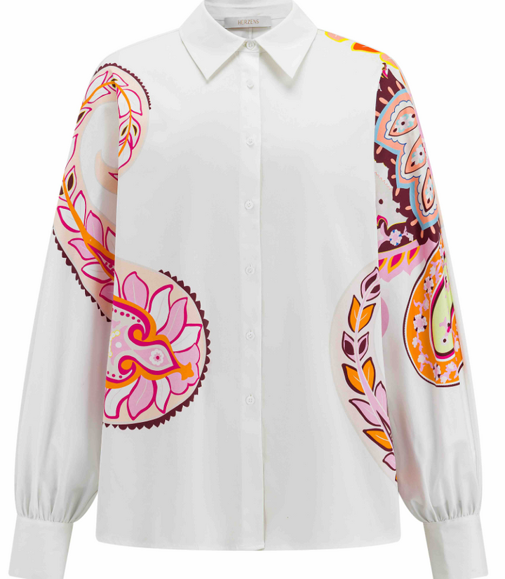 Herzens Angelegenheit | 6223 Silk Blouse Pink Multi