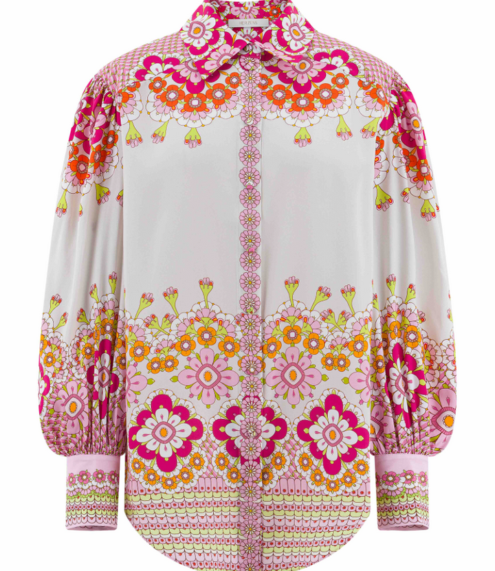 Herzens Angelegenheit | 6079 Silk Blouse Pink Multi