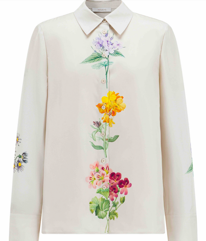 Herzens Angelegenheit | 6183 Silk Blouse Limestone