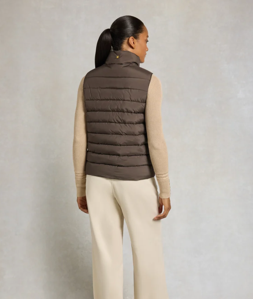 Holland Cooper | Ferncroft Padded Gilet Olive Brown