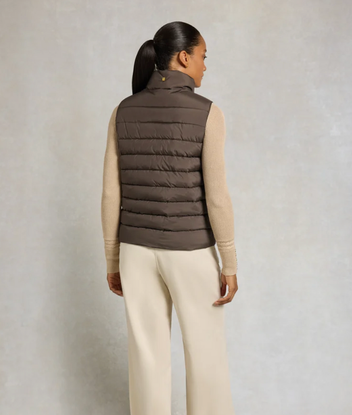 Holland Cooper | Ferncroft Padded Gilet Olive Brown