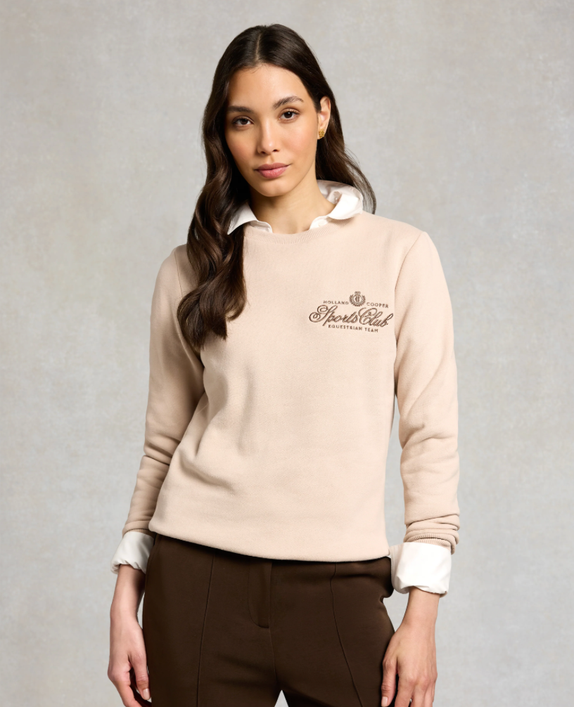 Holland Cooper | Essential Crew Neck Sweat Stone