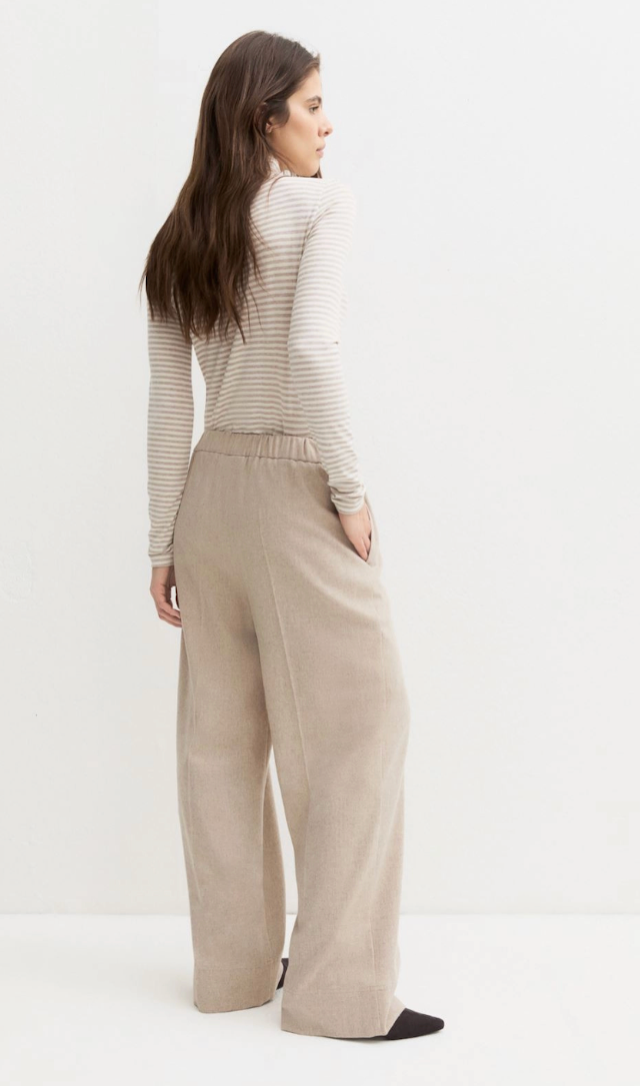 Emme | Teca Trousers Ecru Plain