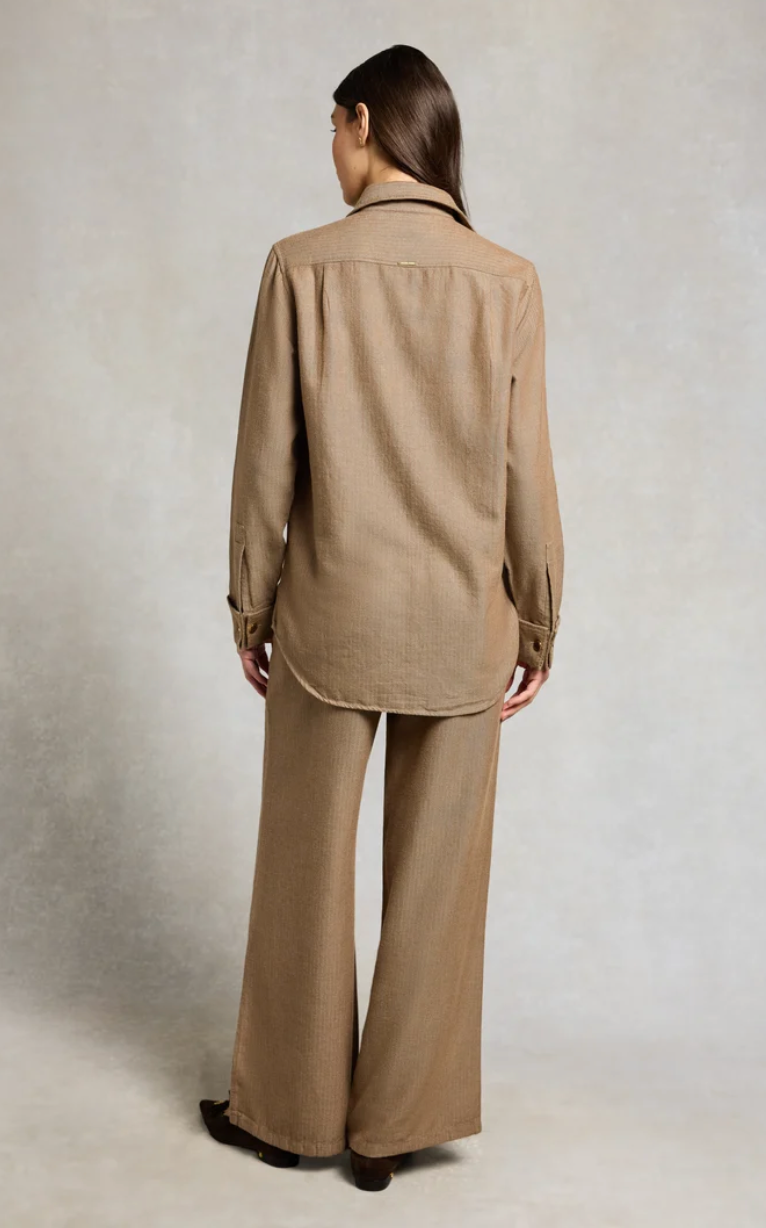 Holland Cooper | Aster Shirt Brown Herringbone