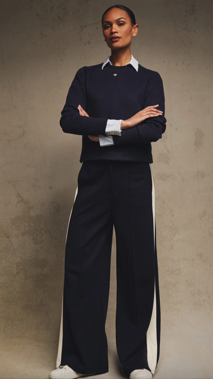 Holland Cooper | Wide Leg Pant Navy Navy