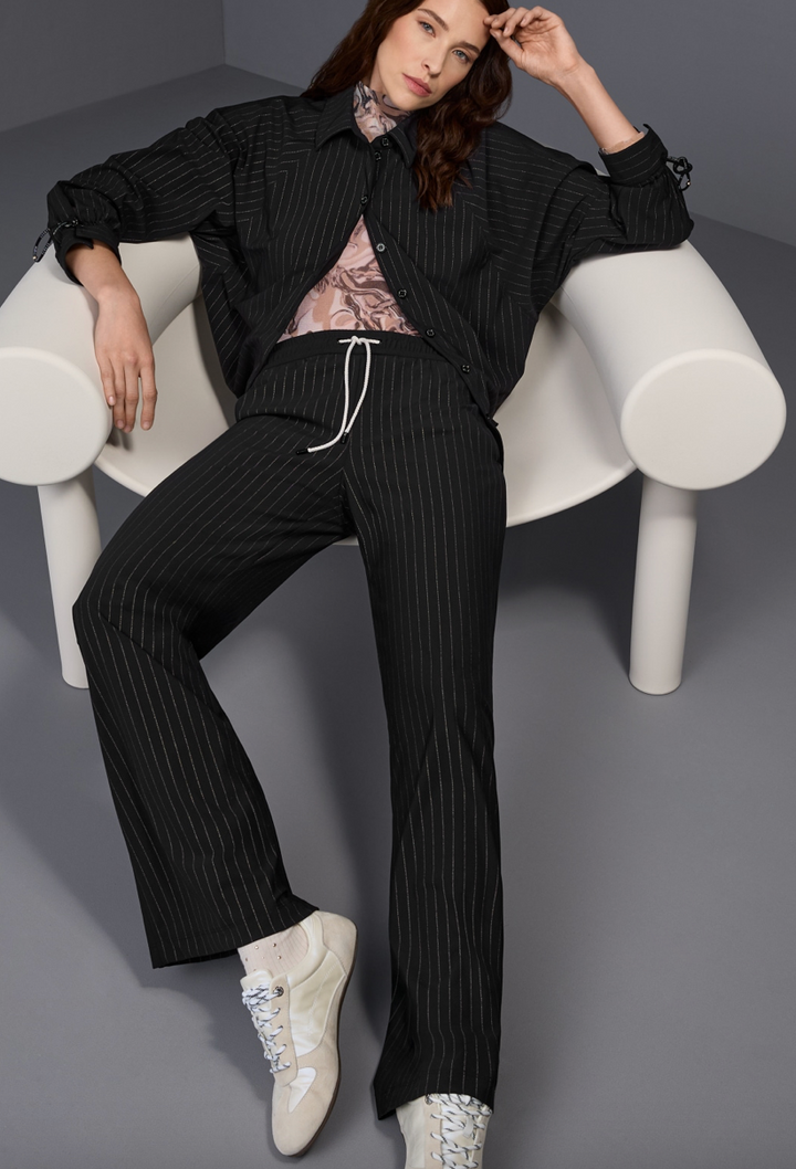 Marc Cain | BS 81.24 J41 Trouser WELKOM Black and Smoke