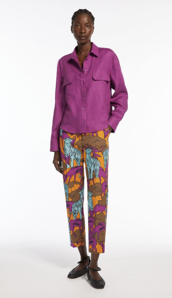Weekend Max Mara :  Ravello Long Trouser  Water Jungle