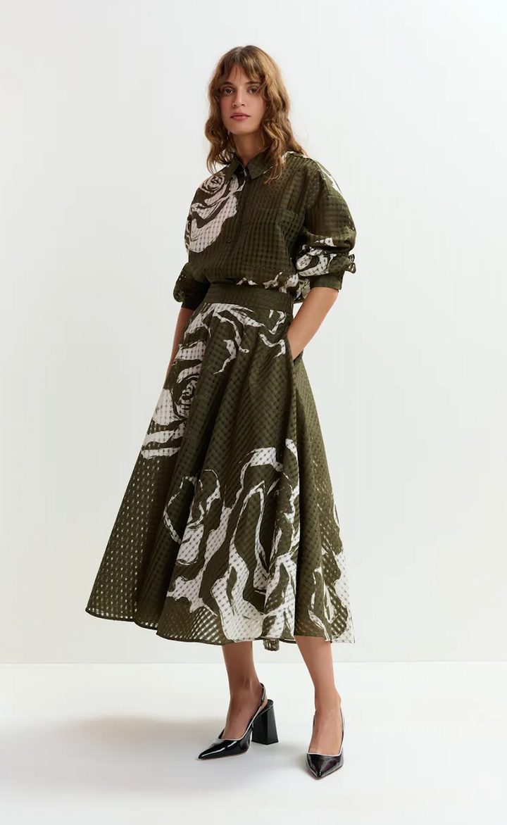 Essentiel Antwerp > Jango maxi Skirt Olive