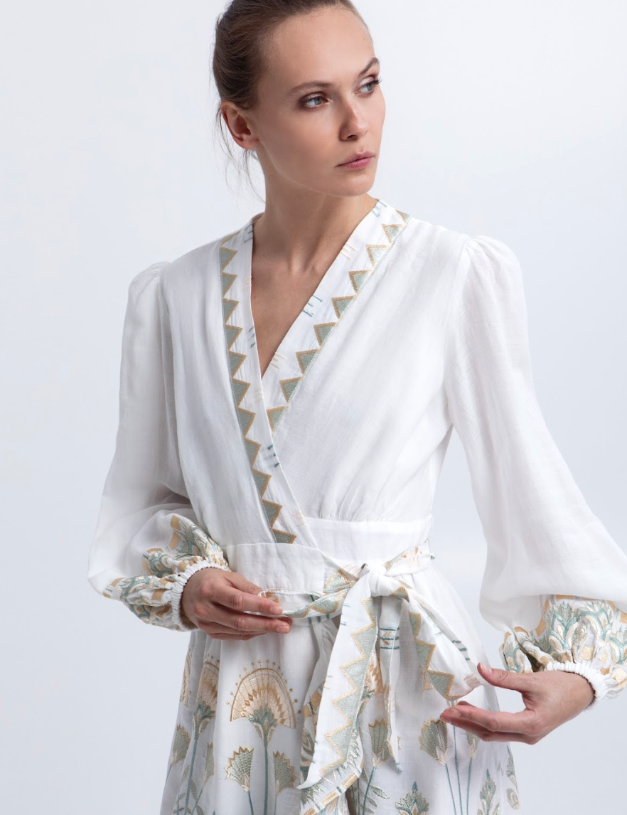 Greek Archaic > 4073174 Dress Wht/Mult