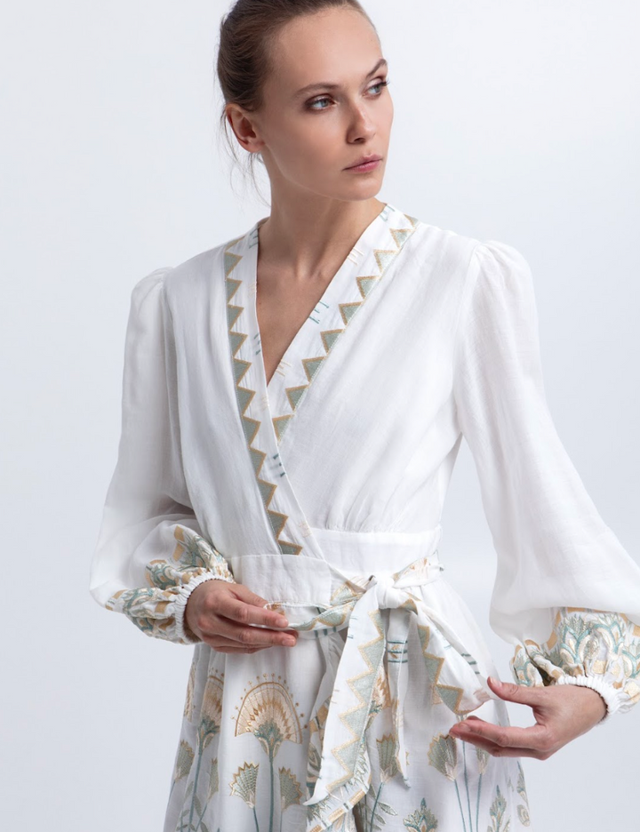 Greek Archaic > 4073174 Dress Wht/Mult
