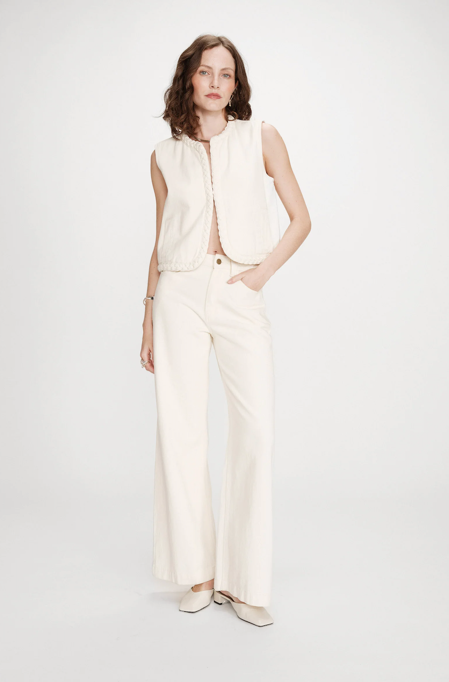 Grace &amp; Mila > Verona Waistcoat Ecru