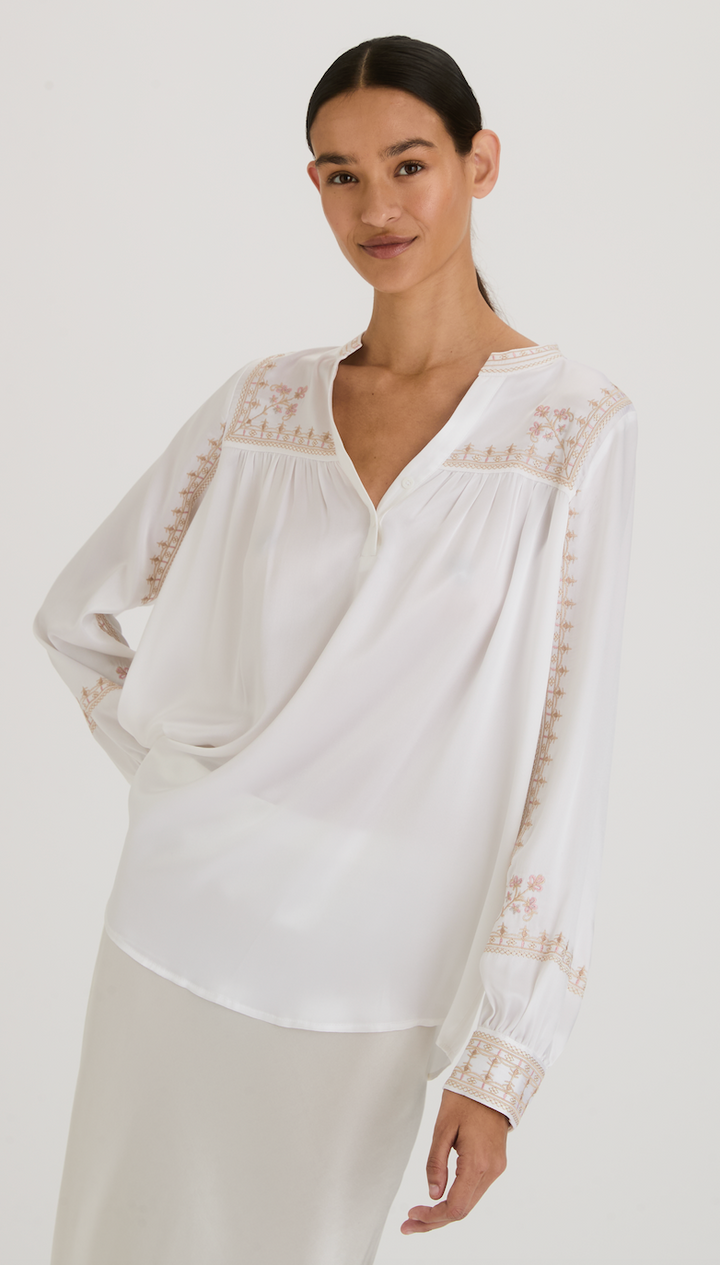 Charlotte Sparre | 3650 Silk Trace Blouse Ivory