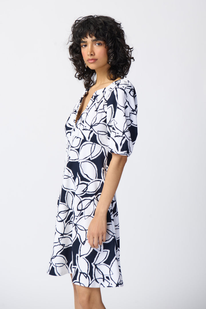 Joseph Ribkoff : Dress 241006 Midnight/Vanilla
