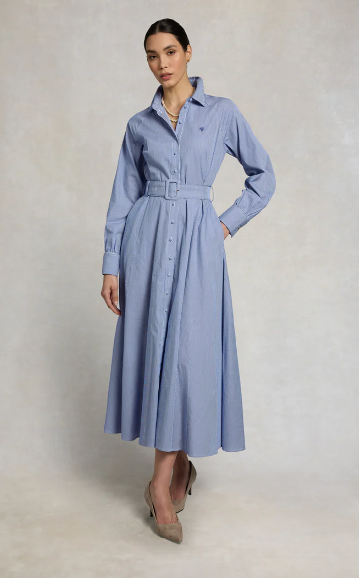 Holland Cooper > Aimee Dress Blue Stripe