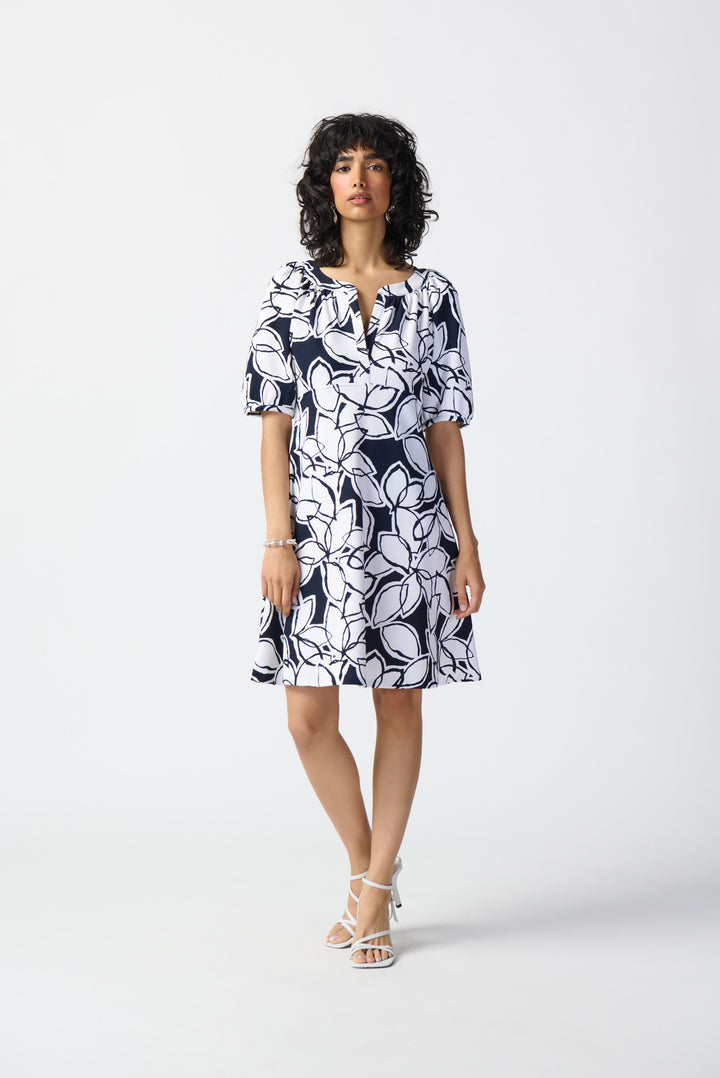 Joseph Ribkoff : Dress 241006 Midnight/Vanilla