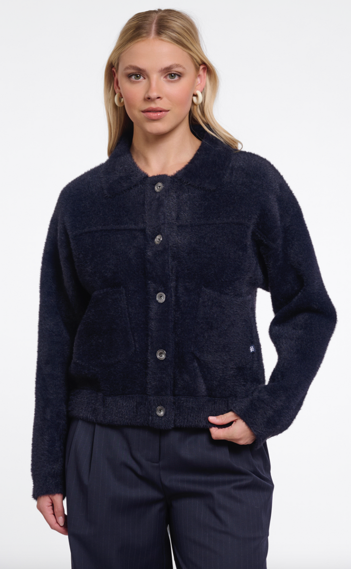 Rino &amp; Pelle | Bubbly boxy jacket Dark Navy