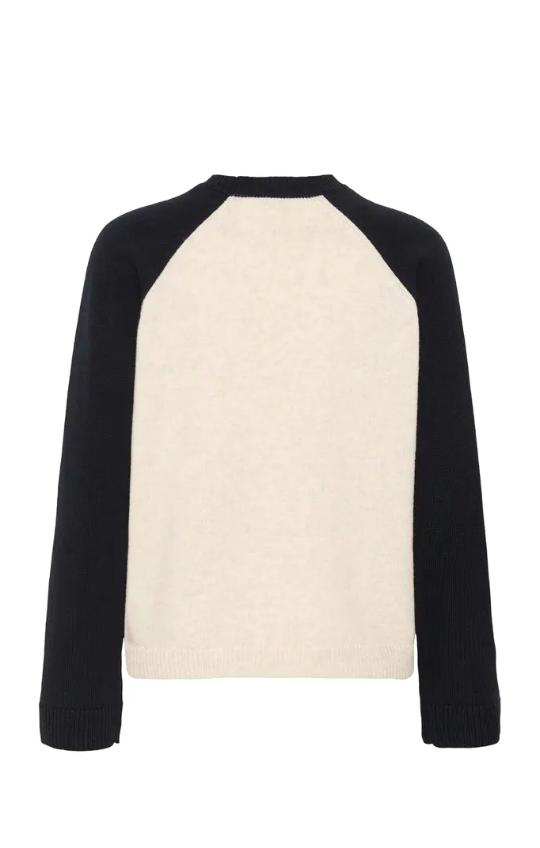 Part Two | Cleo Wool Jumper Oatmeal &amp; Navy
