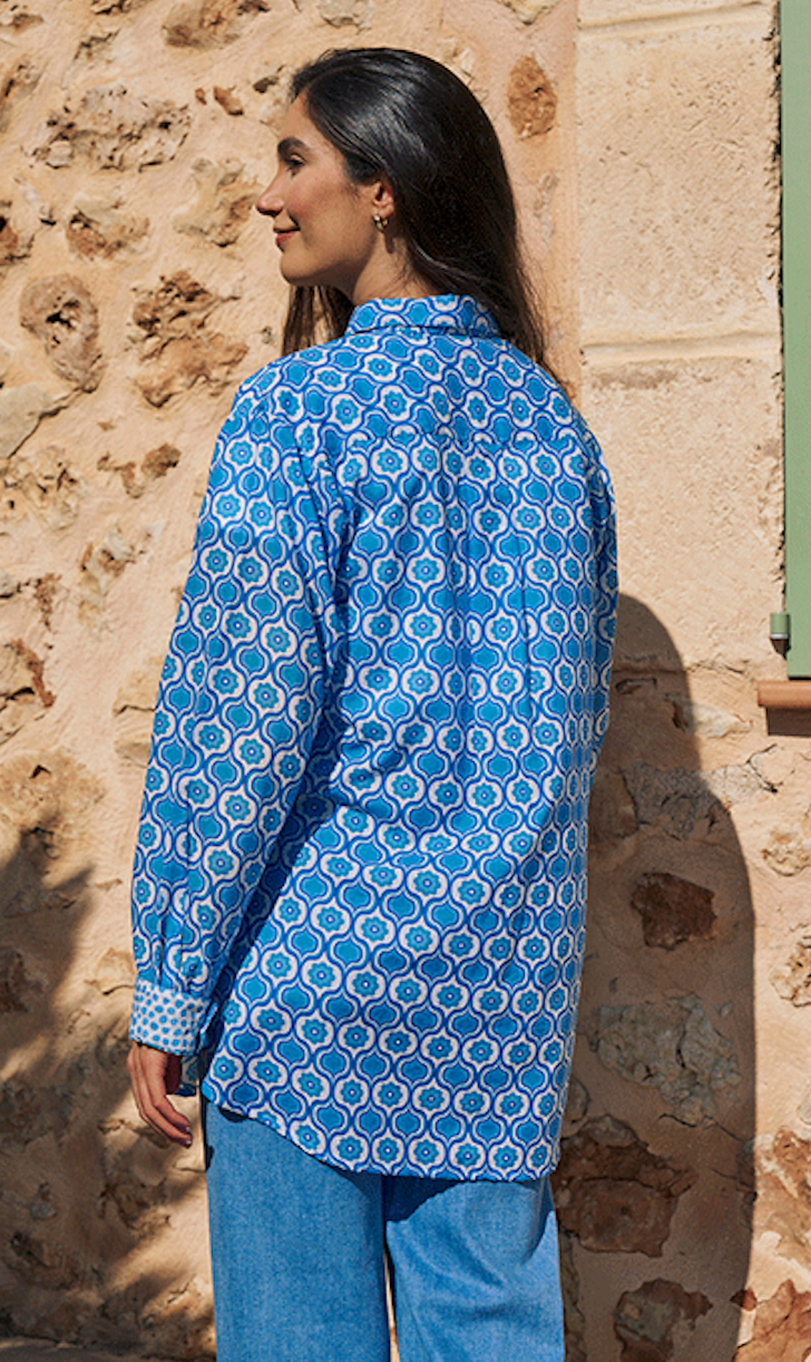 Luella > Dieppe Shirt (BF) Pattern Blue