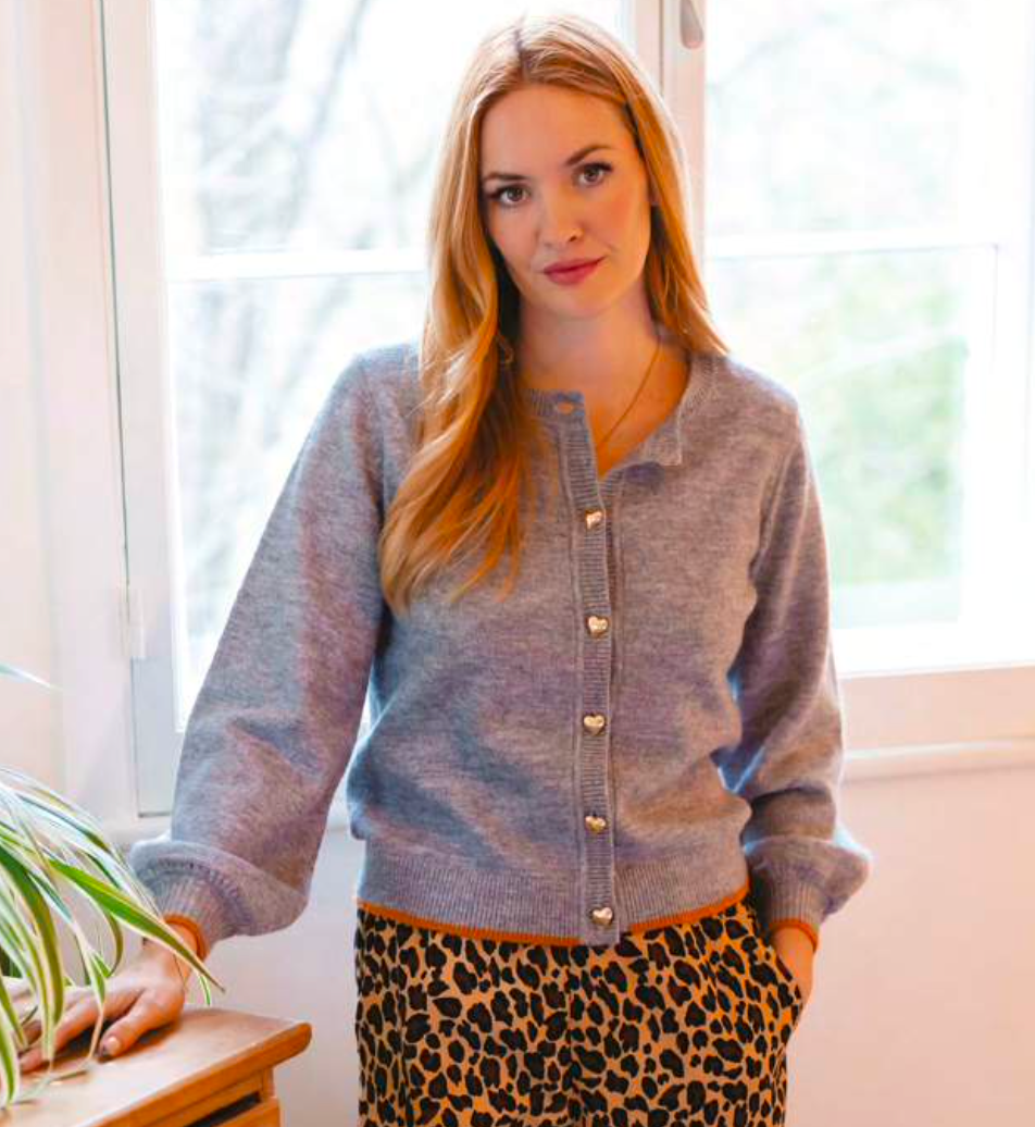 Sugarhill | Glinda Cardigan Gold Hearts