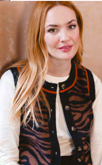 Sugarhill | Natalie Knitted Waistcoat Tiger Print