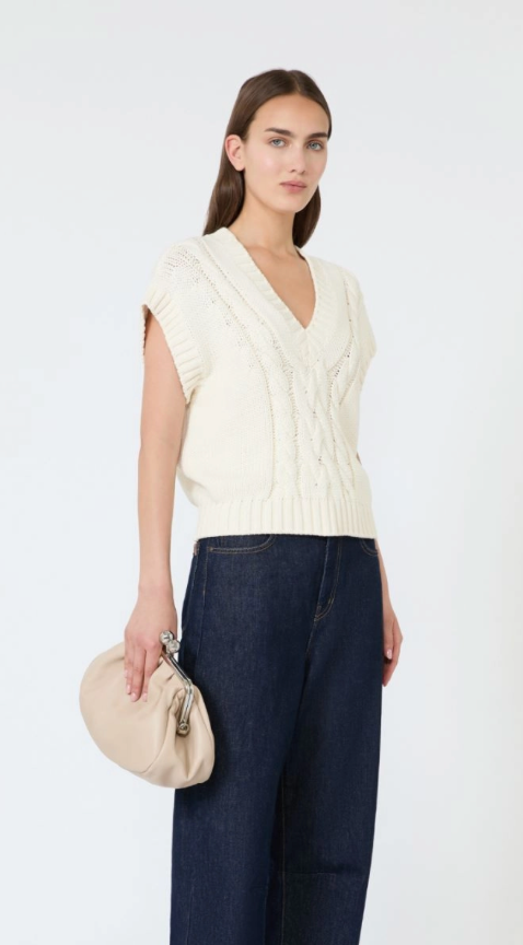 Weekend Max Mara | Pascia Waistcoat Ecru