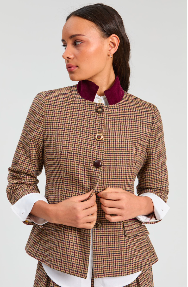 Vilagallo | 33903 Jacket Pata de Gallo Burdeos
