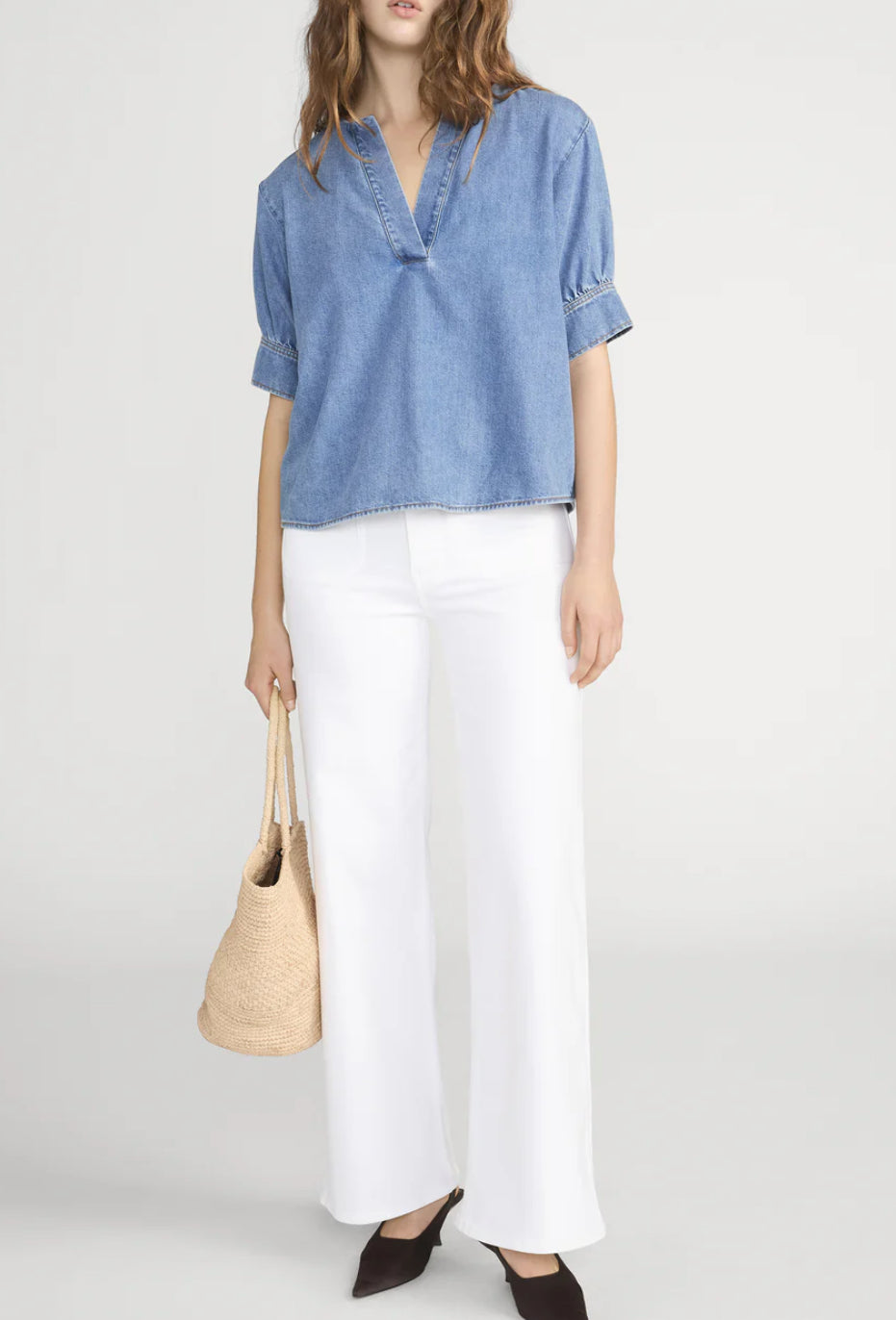 Frame > Slim Palazzo  white