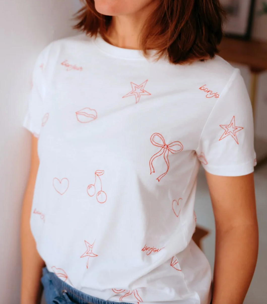 Sugarhill > T1071 Maggie T Shirt Embroidery