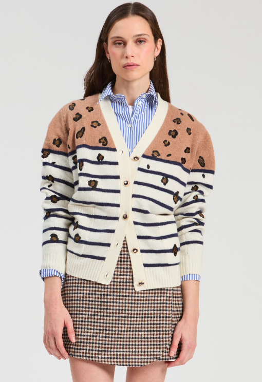 Vilagallo | 34120 Jumper Leopardo Rayas