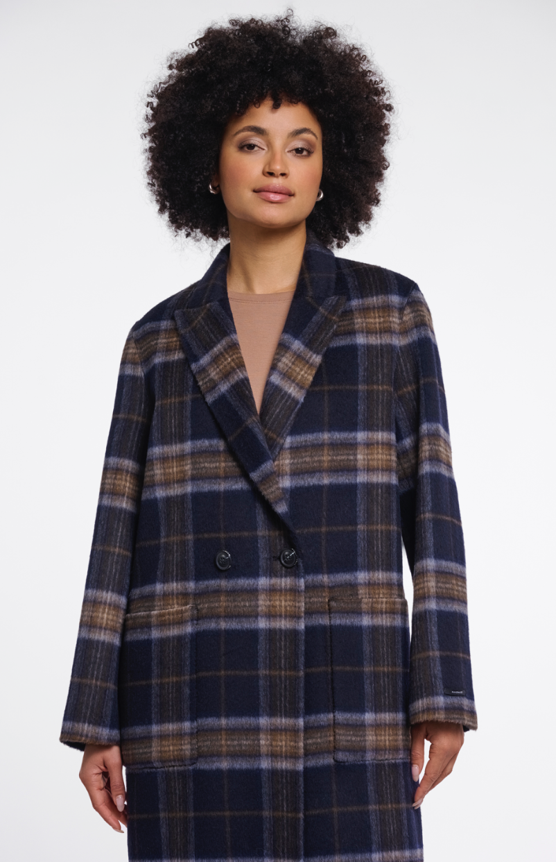 Rino &amp; Pelle | Adria reversible coat Dark Navy Check