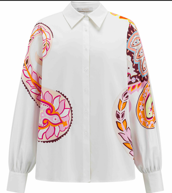 Herzens Angelegenheit | 6223 Silk Blouse Pink Multi