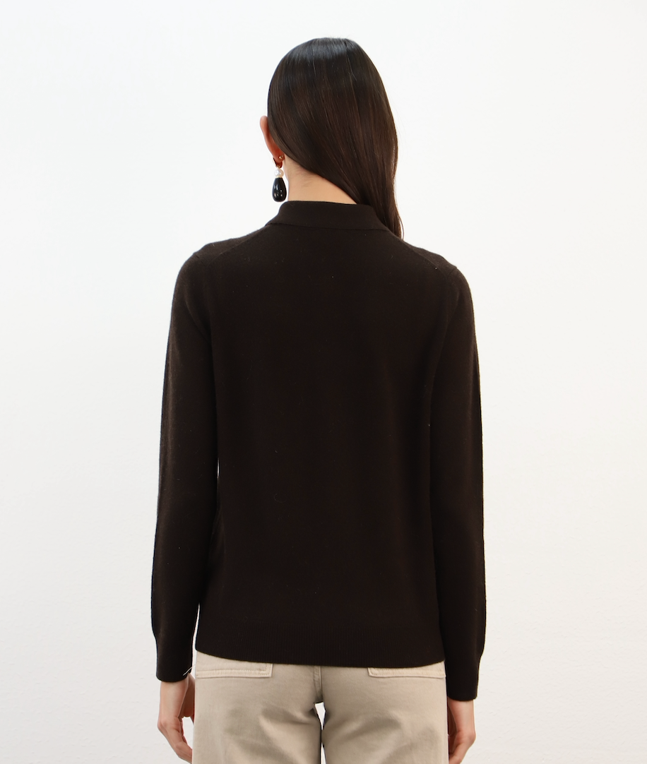 Esthème Cashmere | WES26A27H  Cashmere Polo with Colourful Buttons