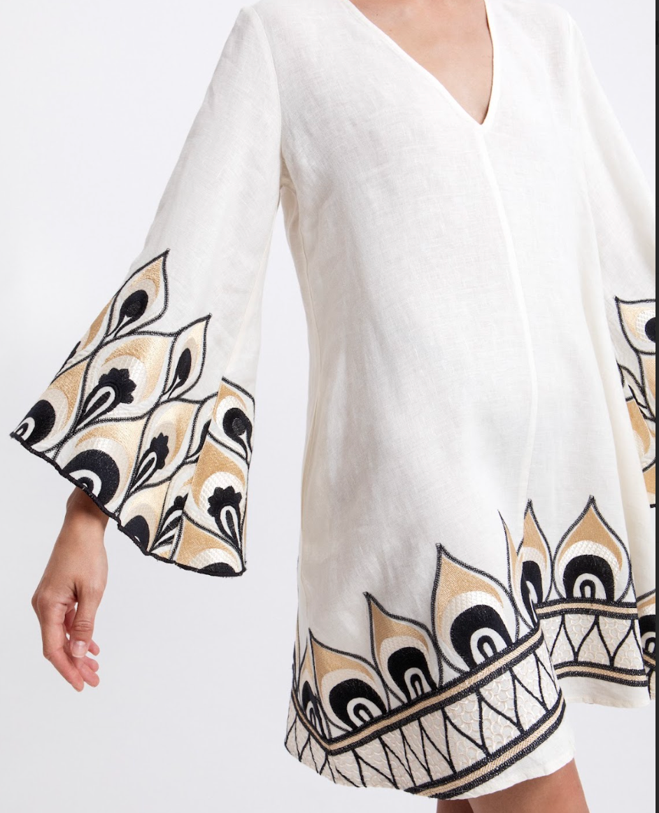 Greek Archaic > 2033184 Dress Nat/Blk
