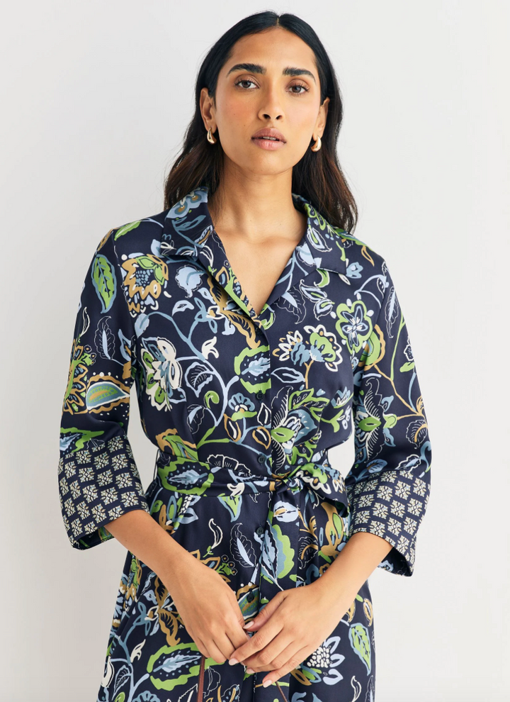 Emme > Folgore Dress Blue Flower