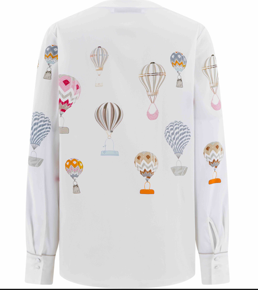 Herzens Angelegenheit | 6095 Silk Blouse Grey Pink
