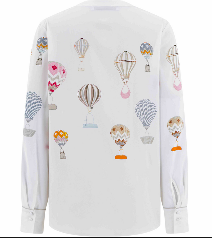 Herzens Angelegenheit | 6095 Silk Blouse Grey Pink