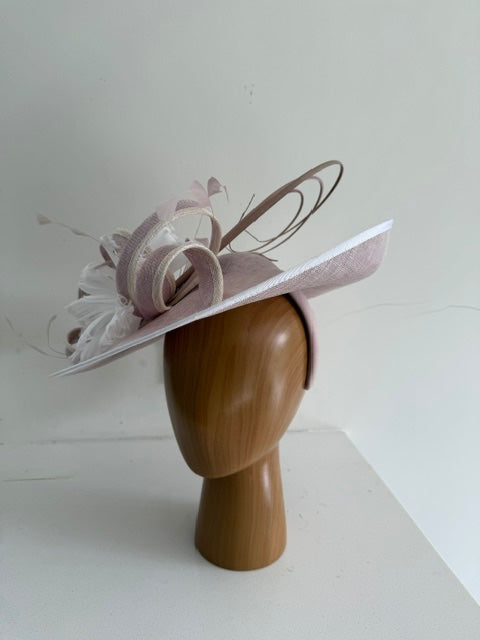 Snoxell &amp; Gwyther Dusky Lilac &amp; Ivory Hat