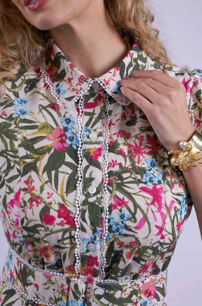 New Day Originals >  Sydney Pink/Green Leaves