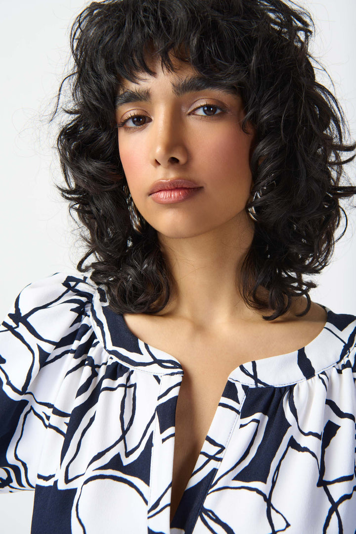 Joseph Ribkoff : Dress 241006 Midnight/Vanilla