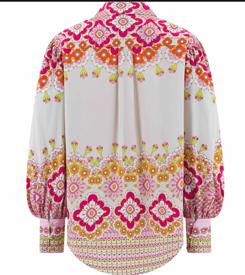 Herzens Angelegenheit | 6079 Silk Blouse Pink Multi