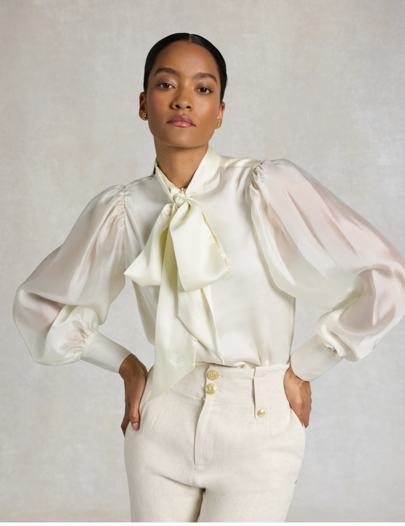 Holland Cooper | Ariella Blouse Oyster