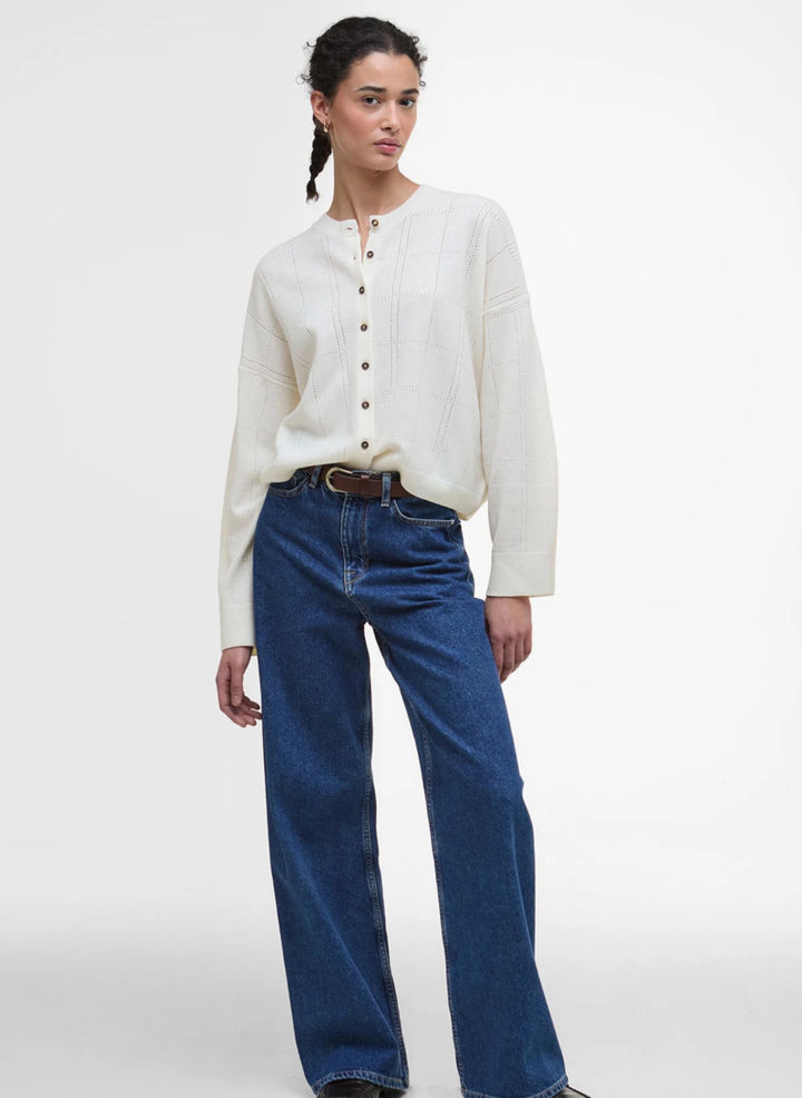 Barbour \  LKN1663 Blakely Cardigan  White