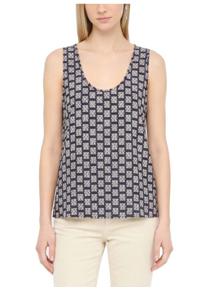 Emme > Cresta Vest Top Blue pattern